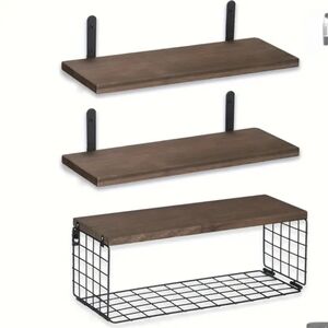 New In Box 3 Tier Wall Shelf Set